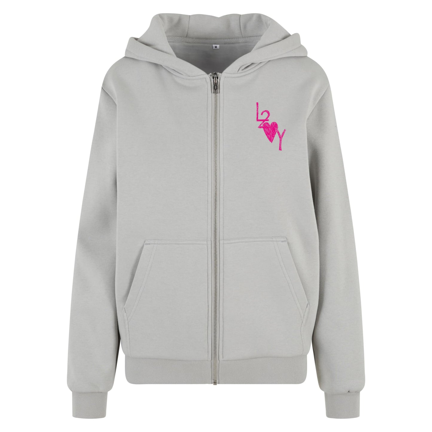 Damen Fluffy Zip Hoodie Basic lightasphalt