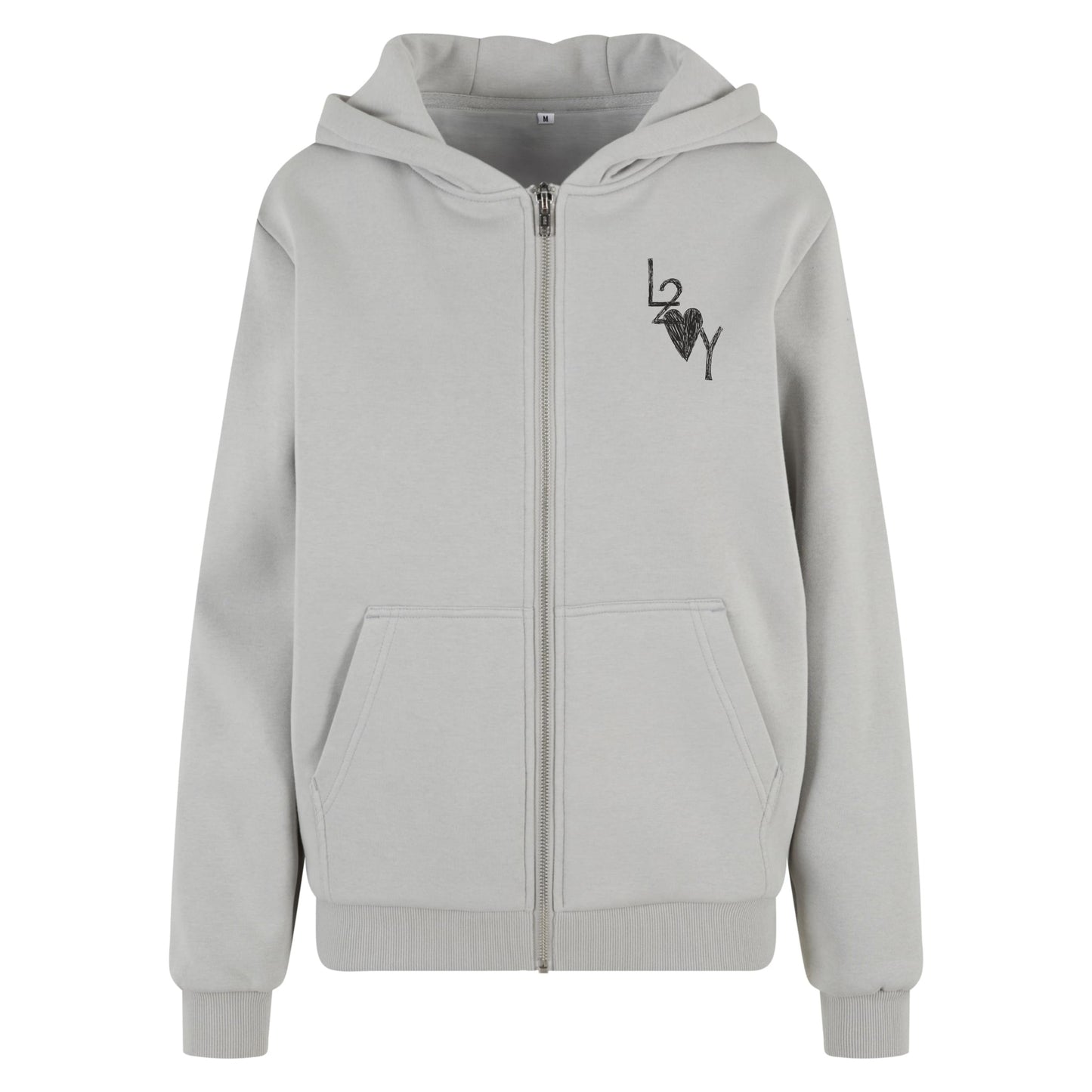 Damen Fluffy Zip Hoodie Basic lightasphalt