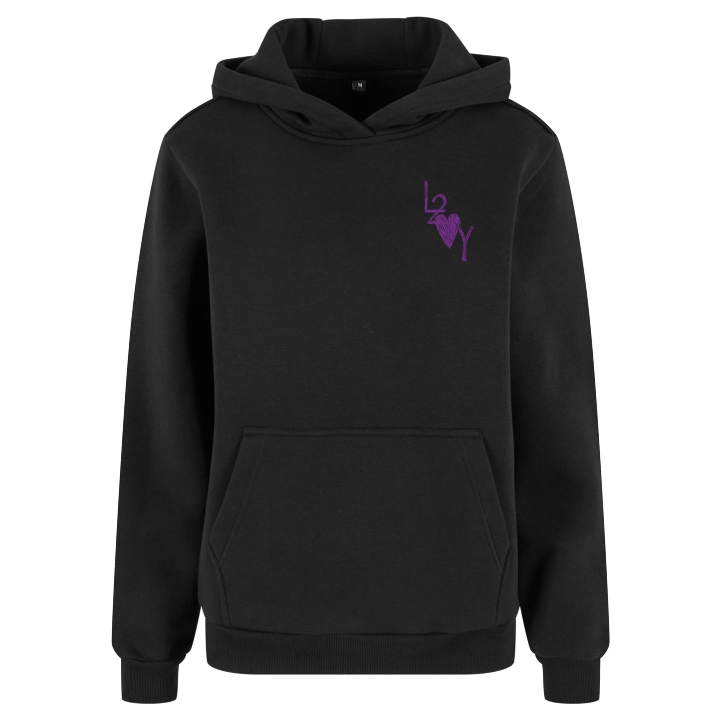 Damen Fluffy Hoodie Basic schwarz