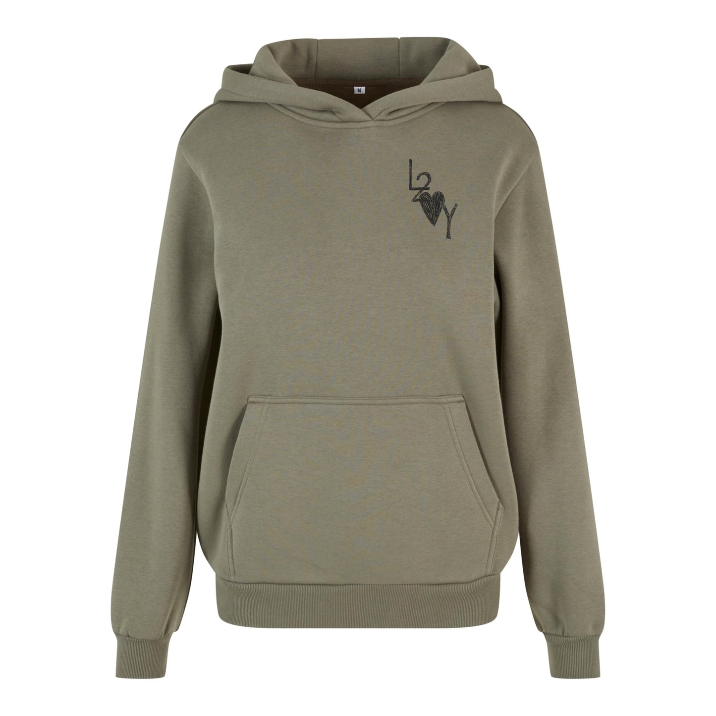 Damen Fluffy Hoodie Basic olive
