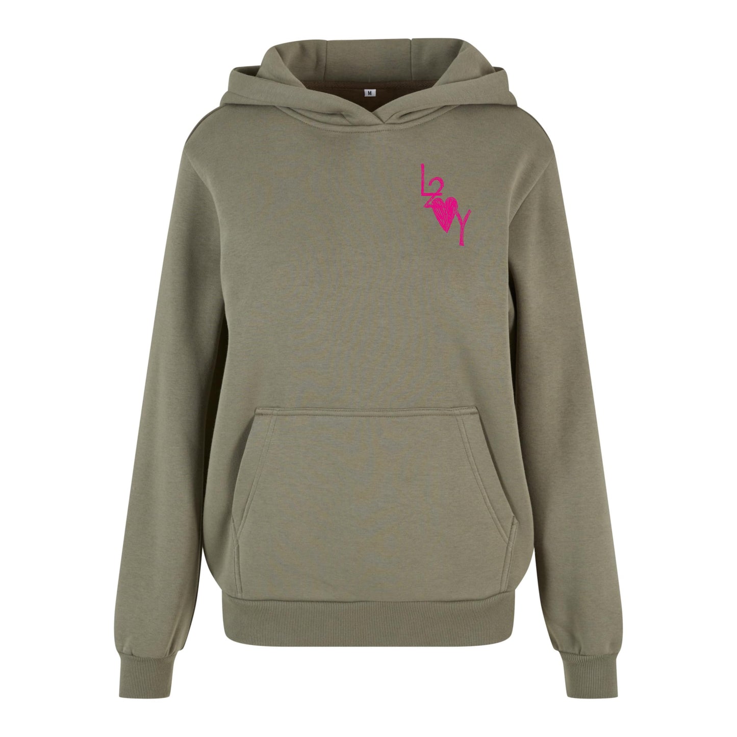 Damen Fluffy Hoodie Basic olive