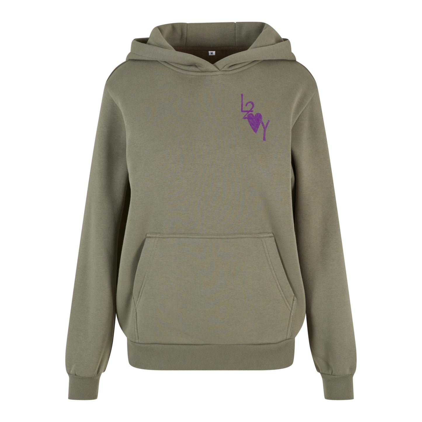 Damen Fluffy Hoodie Basic olive