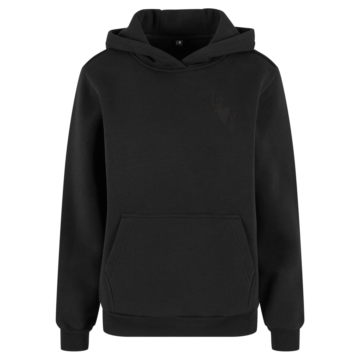 Damen Fluffy Hoodie Basic schwarz