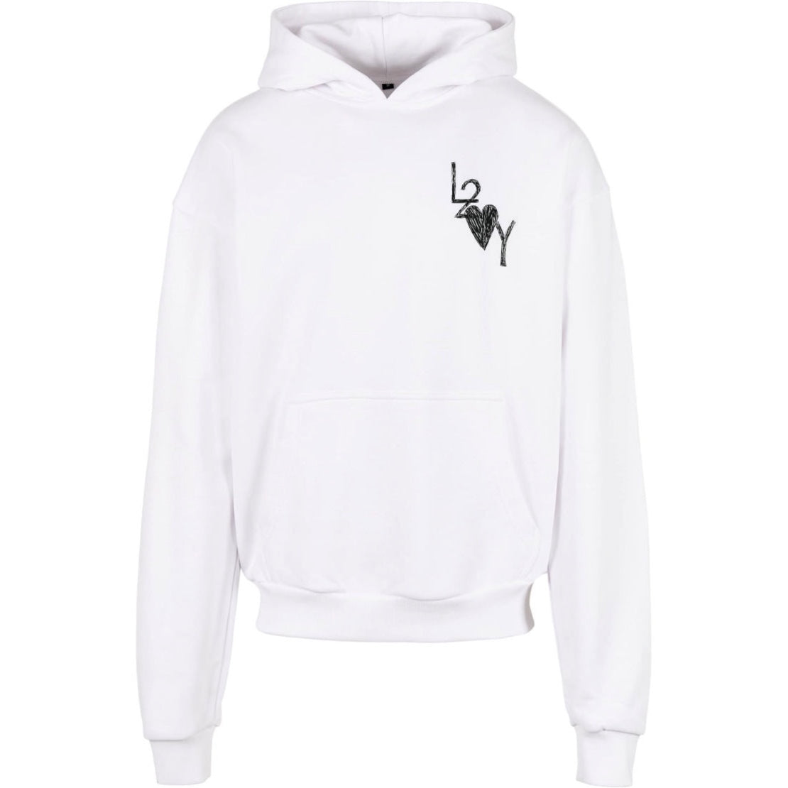 Hoodie Basic weiß