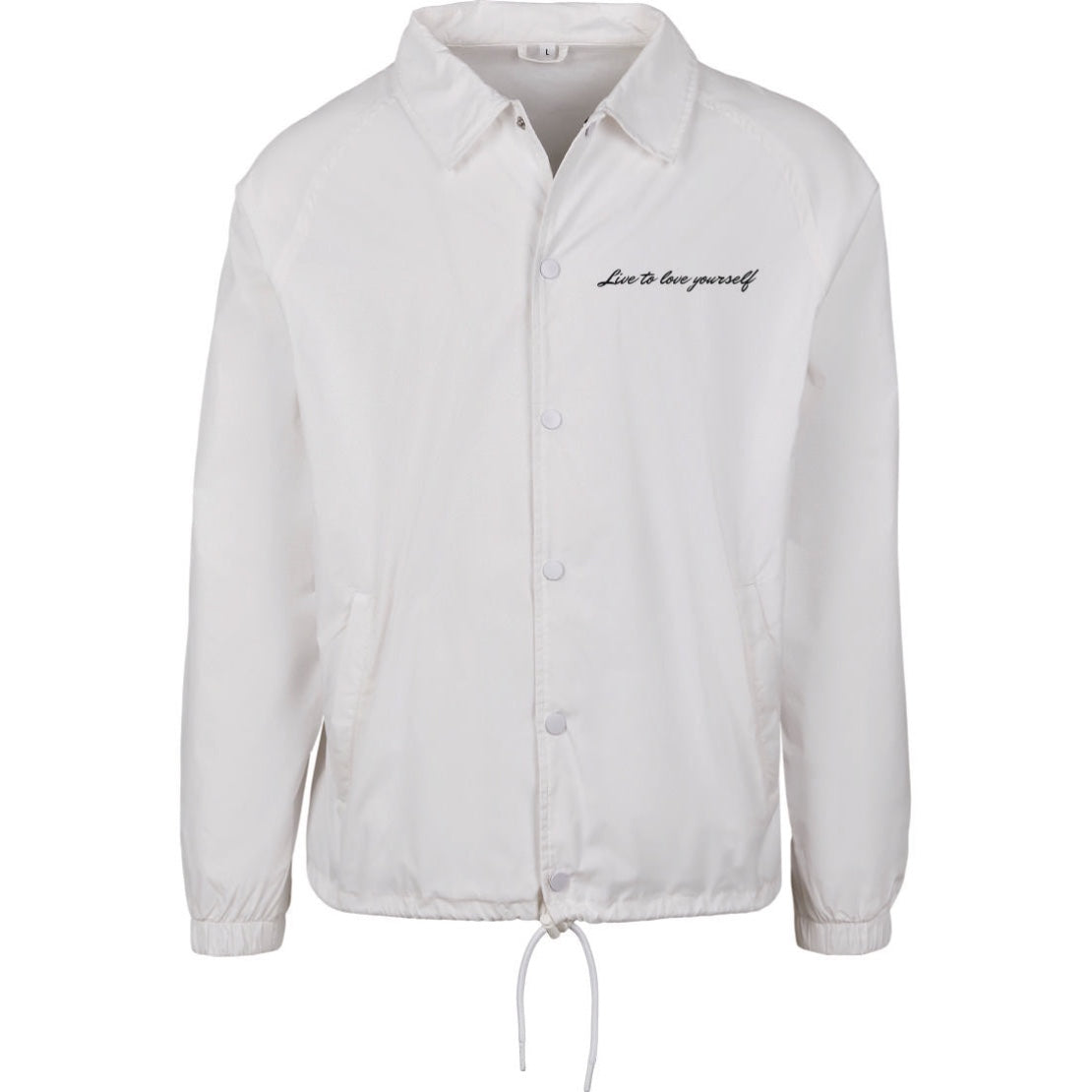 Jacke live to love yourself weiß