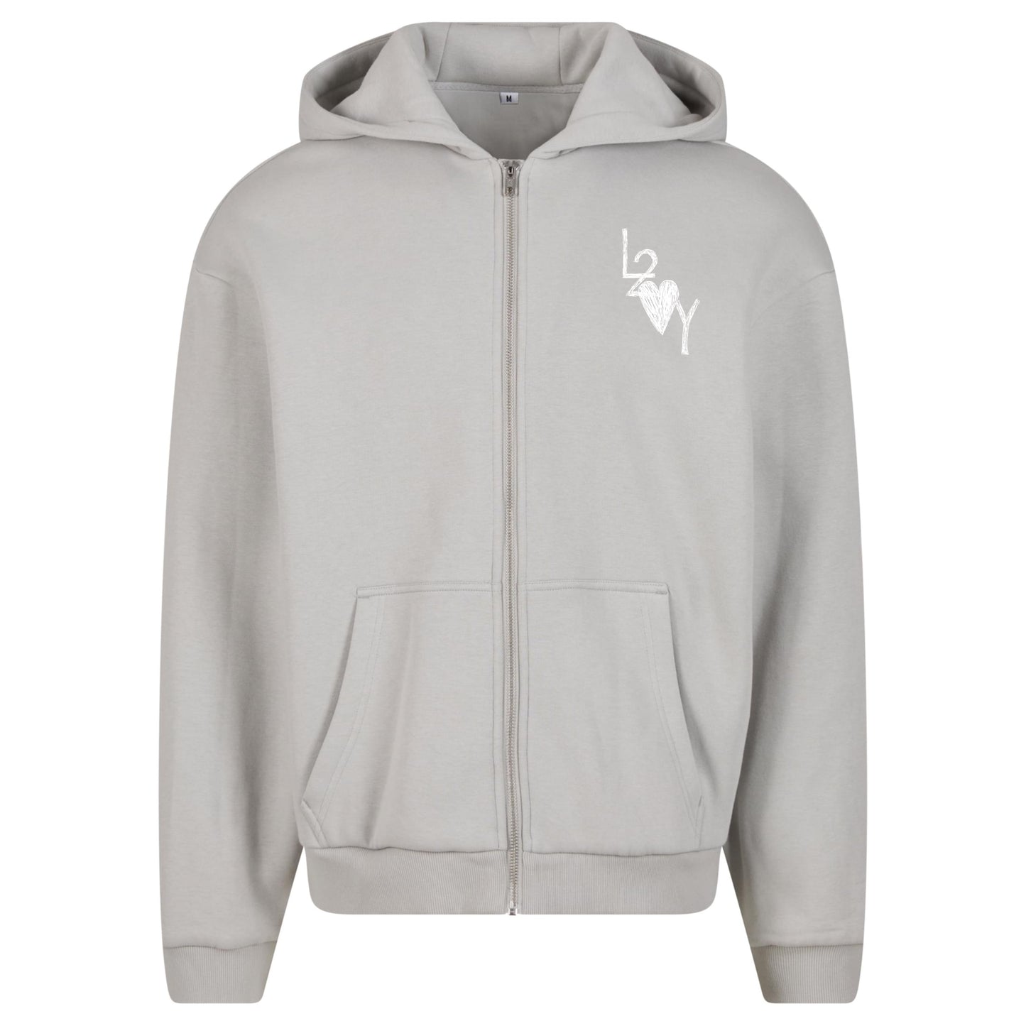 Fluffy Zip Hoodie Basic lightasphalt