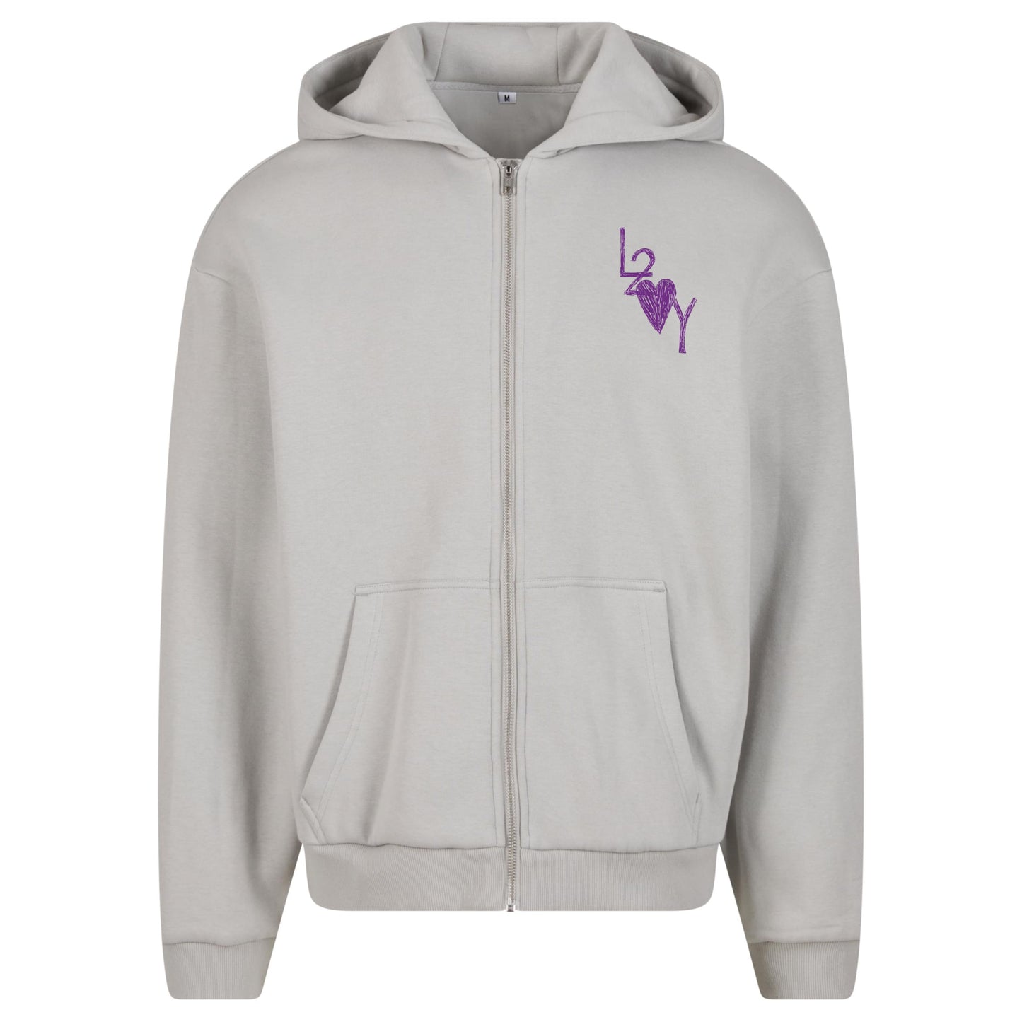 Fluffy Zip Hoodie Basic lightasphalt
