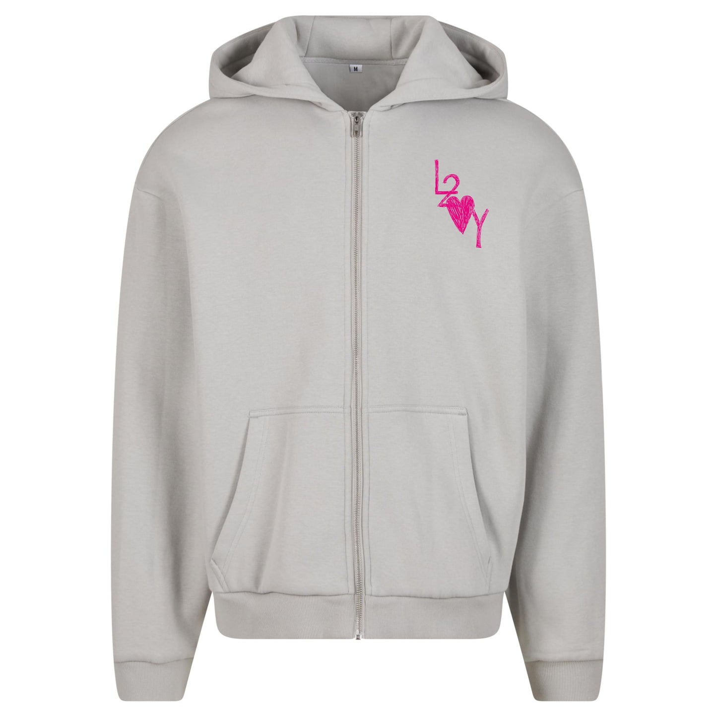 Fluffy Zip Hoodie Basic lightasphalt