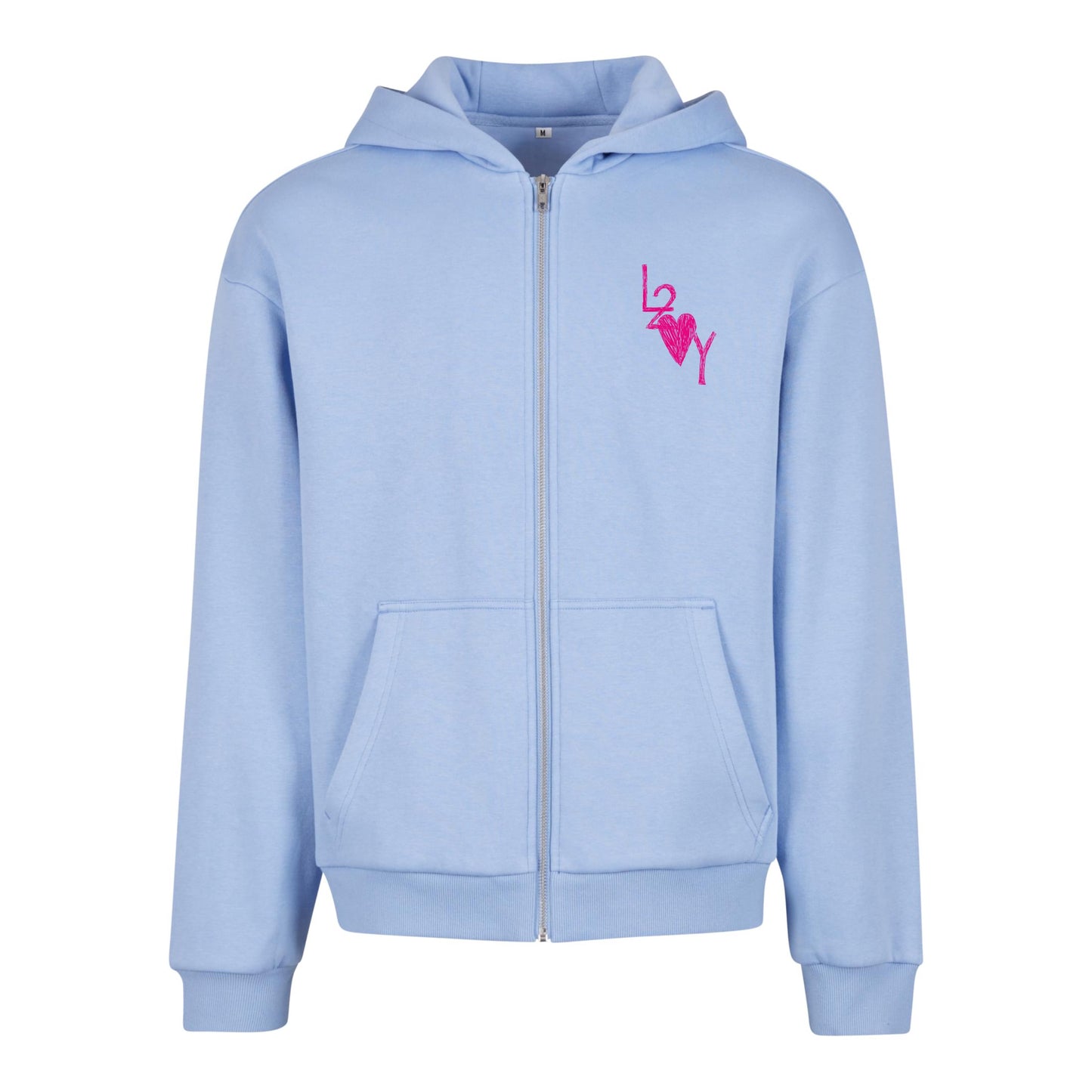 Fluffy Zip Hoodie Basic blau