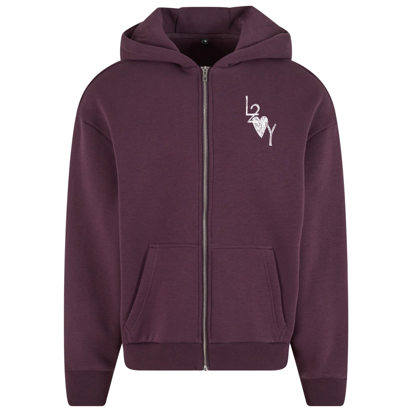 Fluffy Zip Hoodie Basic lila