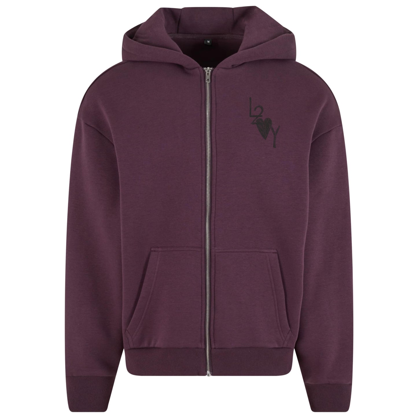 Fluffy Zip Hoodie Basic lila