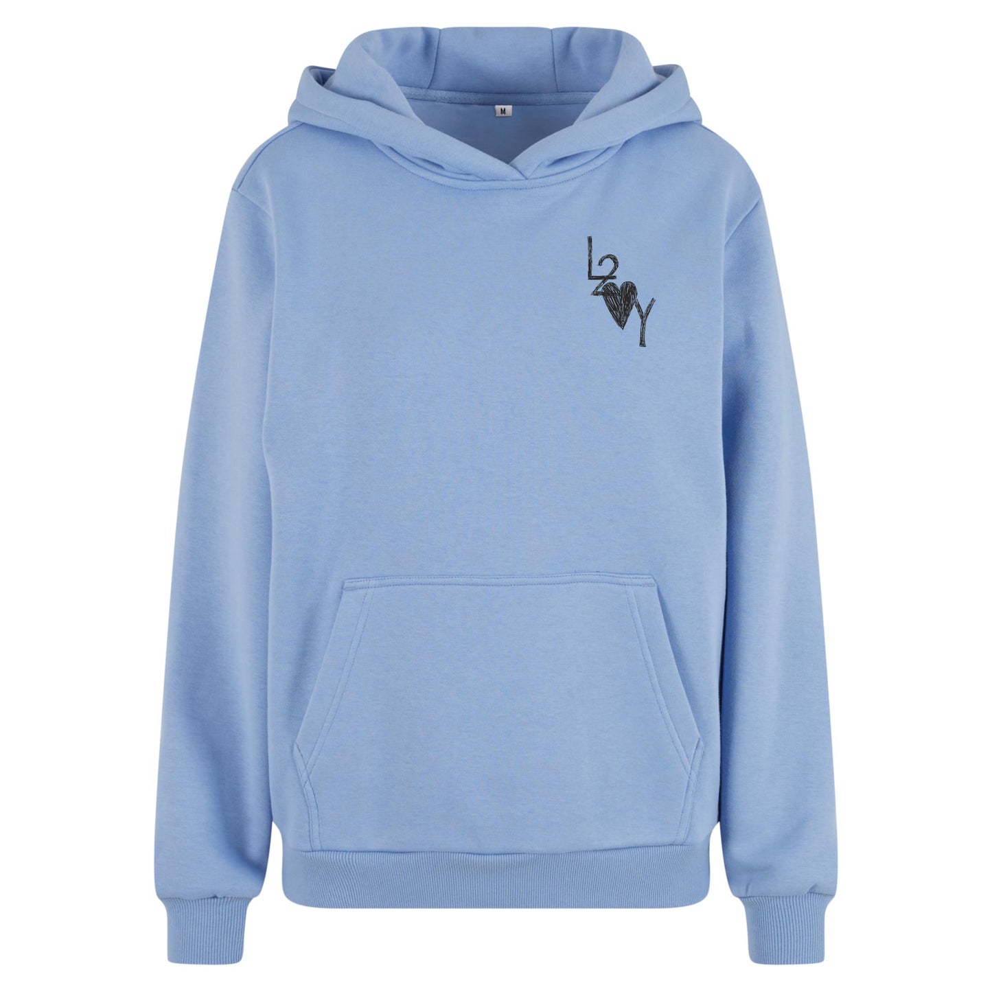 Damen Fluffy Hoodie Basic blau