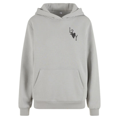 Damen Fluffy Hoodie Basic lightasphalt
