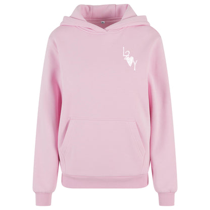 Damen Fluffy Hoodie Basic pink