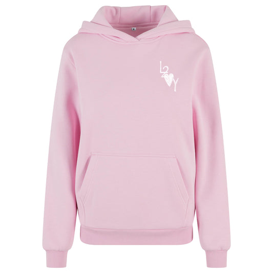 Damen Fluffy Hoodie Basic pink