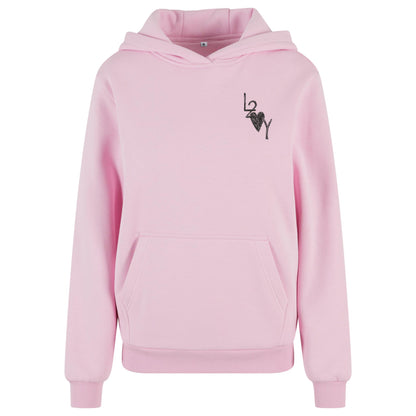Damen Fluffy Hoodie Basic pink