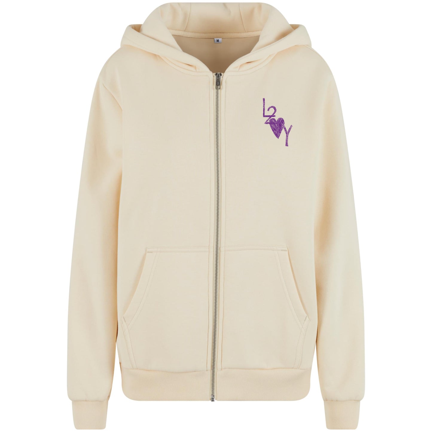 Damen Fluffy Zip Hoodie Basic sand