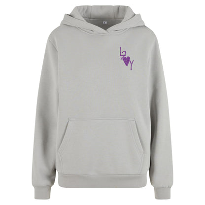 Damen Fluffy Hoodie Basic lightasphalt