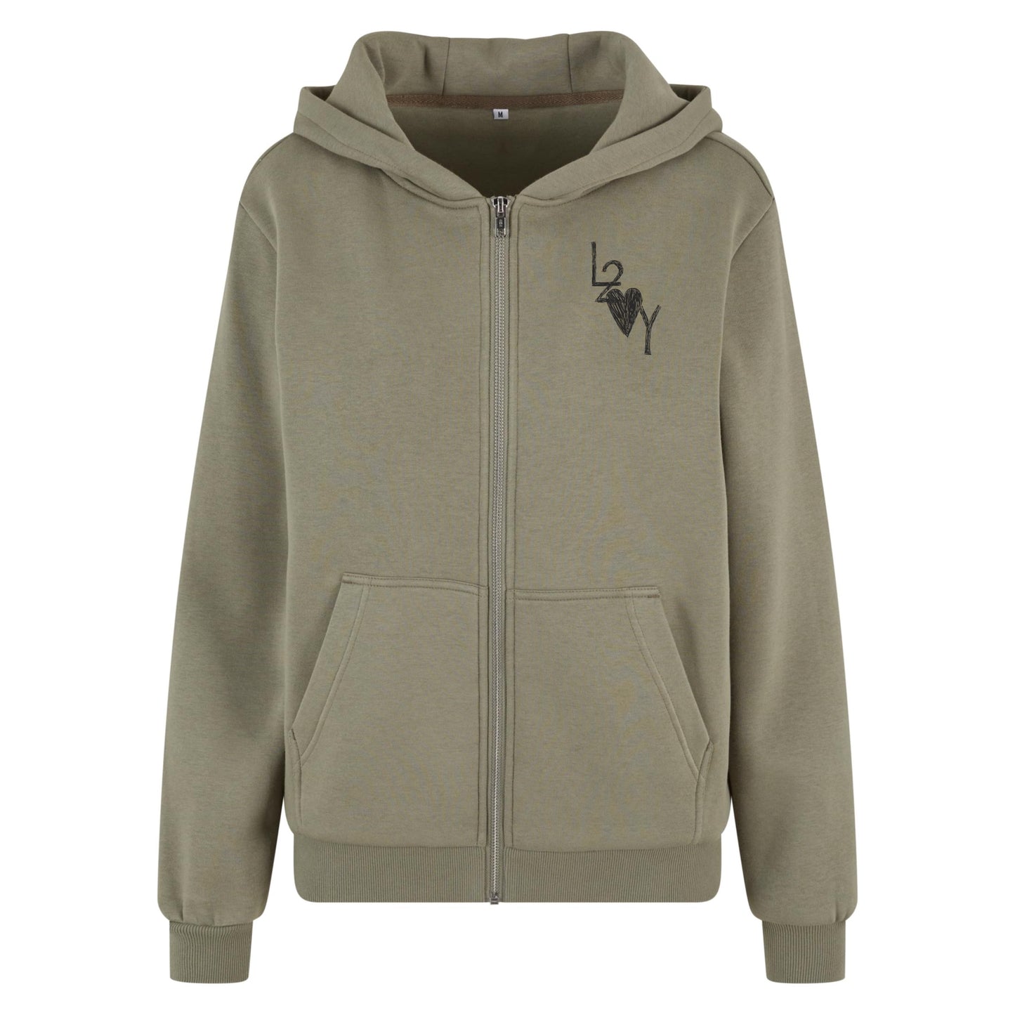 Damen Fluffy Zip Hoodie Basic olive