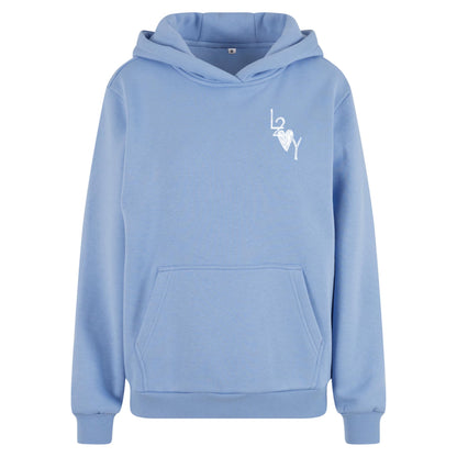 Damen Fluffy Hoodie Basic blau