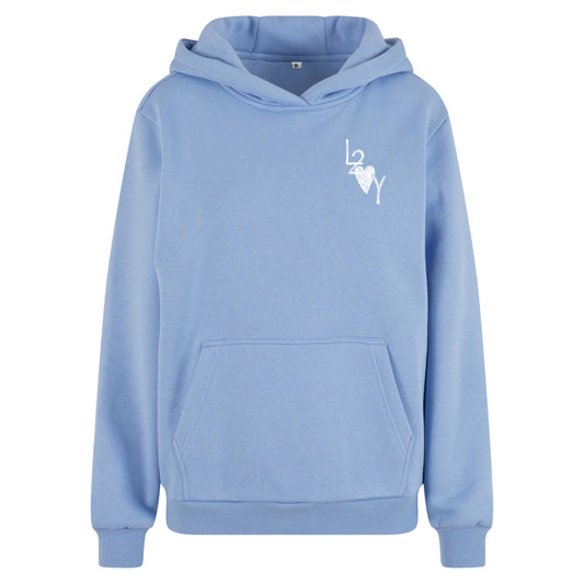 Damen Fluffy Hoodie Basic blau