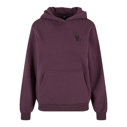 Damen Fluffy Hoodie Basic lila