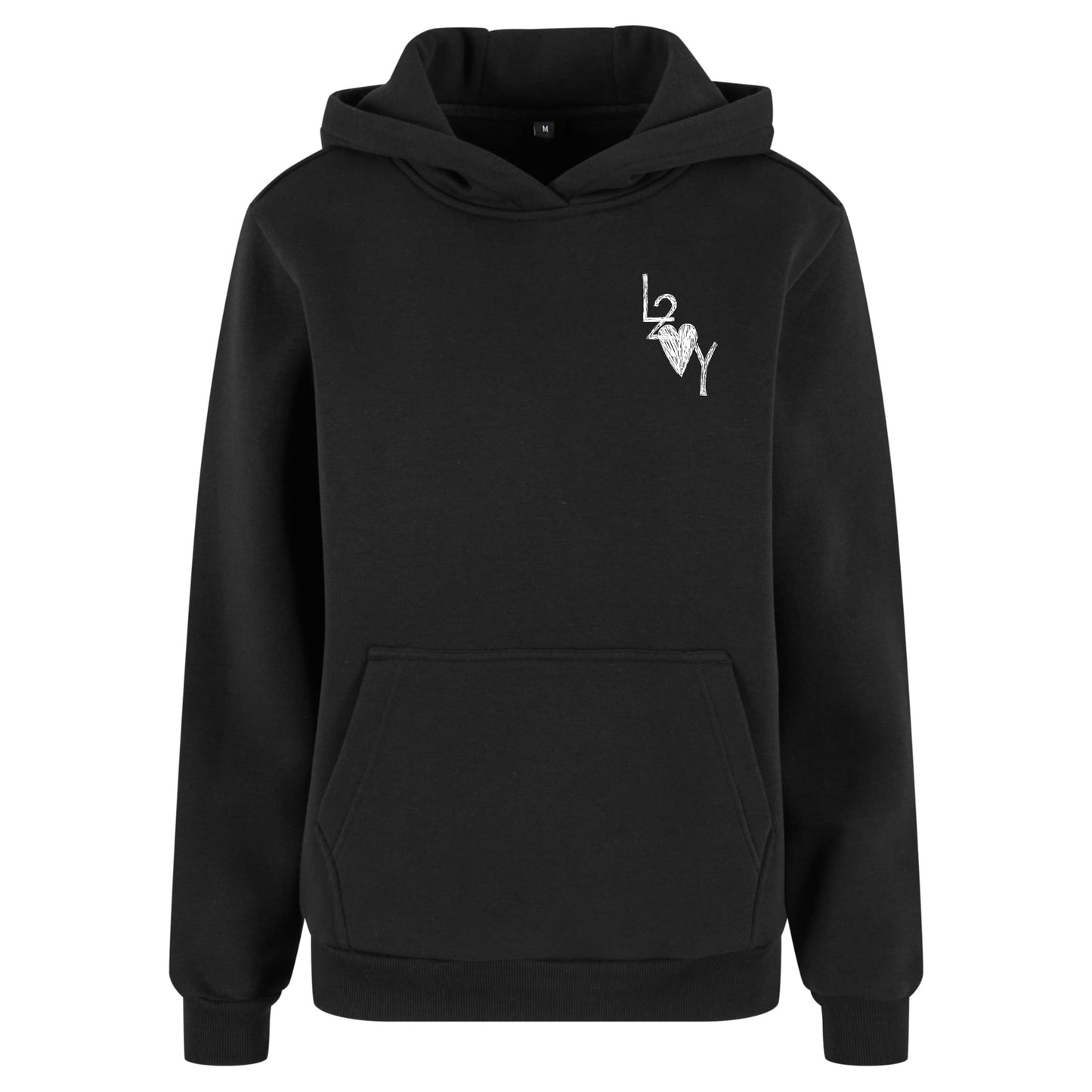 Damen Fluffy Hoodie Basic schwarz