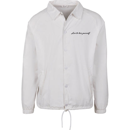 Jacke live to love yourself weiß