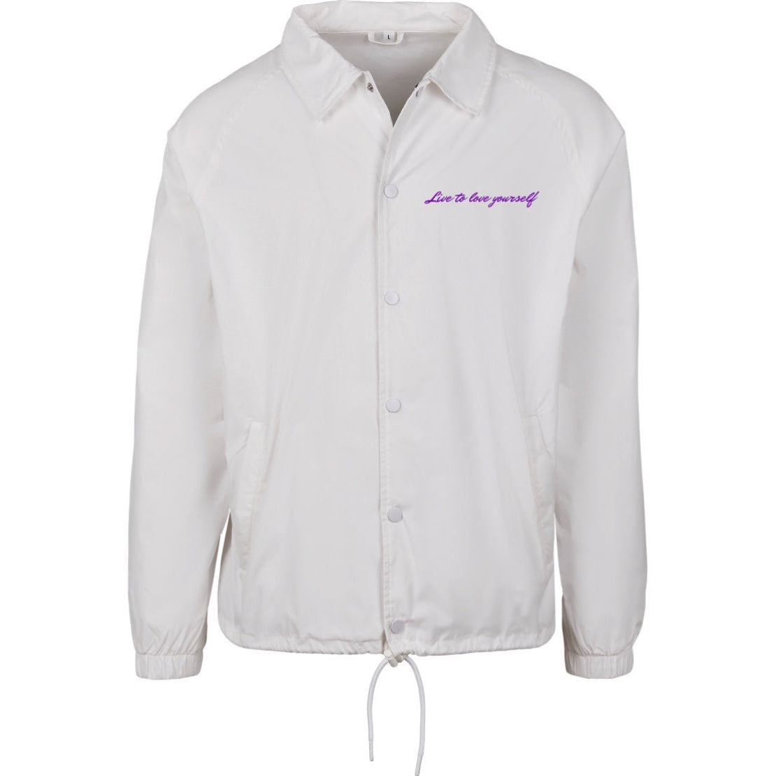 Jacke live to love yourself weiß