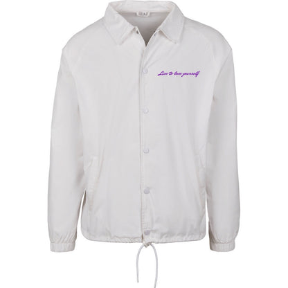 Jacke live to love yourself weiß