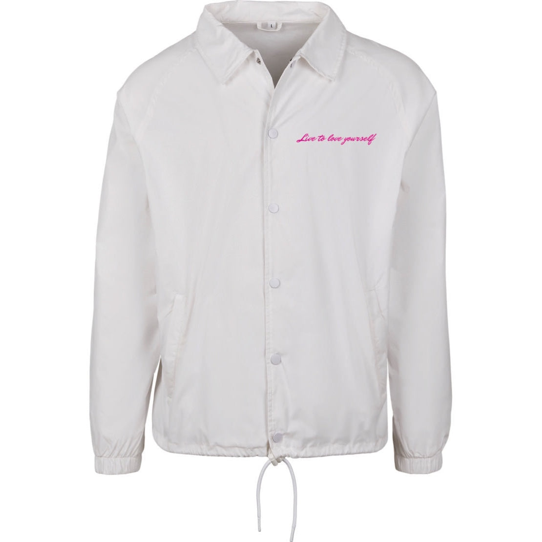 Jacke live to love yourself weiß