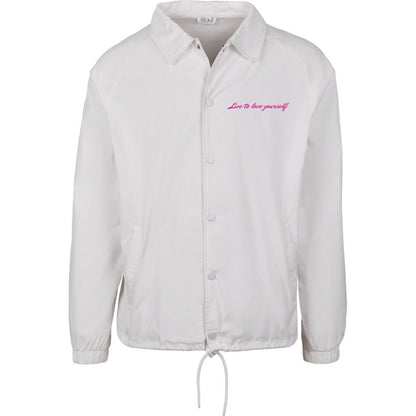 Jacke live to love yourself weiß