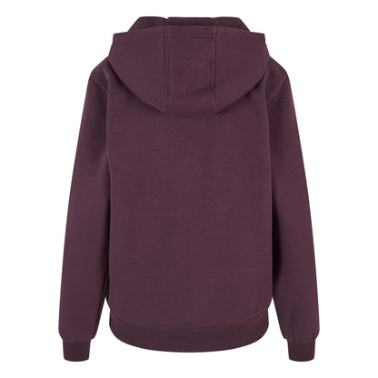 Damen Fluffy Zip Hoodie Basic lila