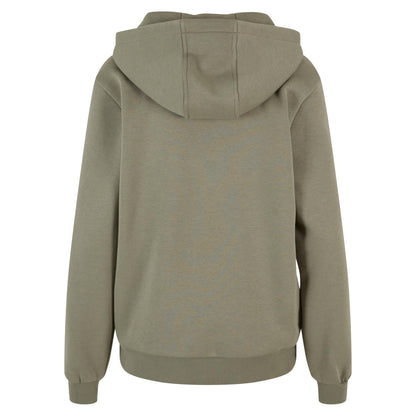 Damen Fluffy Zip Hoodie Basic olive