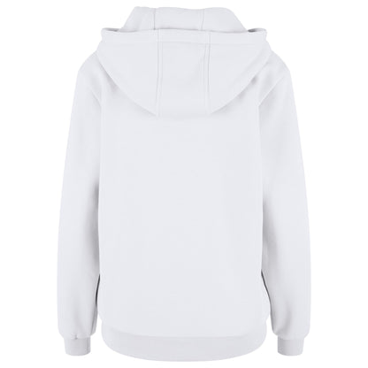 Damen Fluffy Zip Hoodie Basic weiß