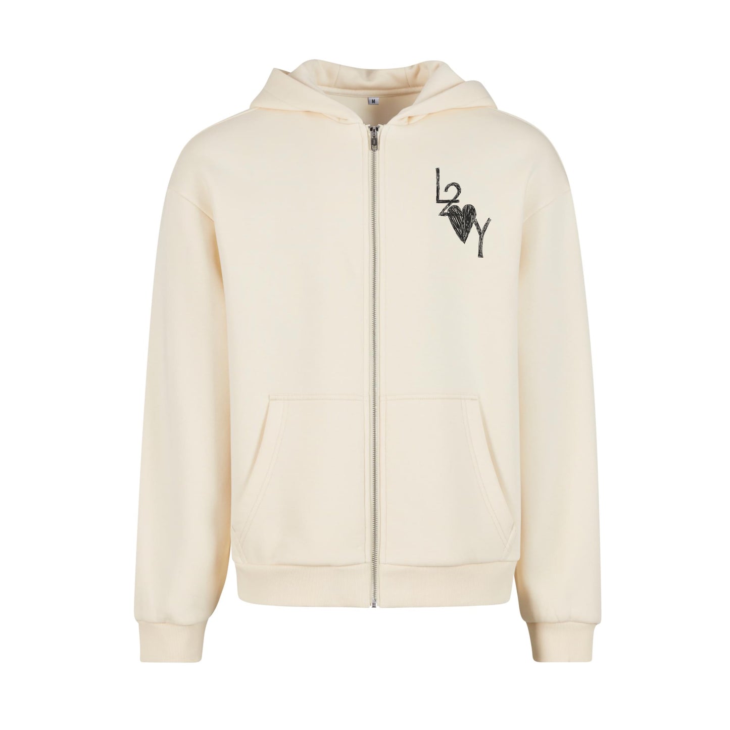 Fluffy Zip Hoodie Basic sand