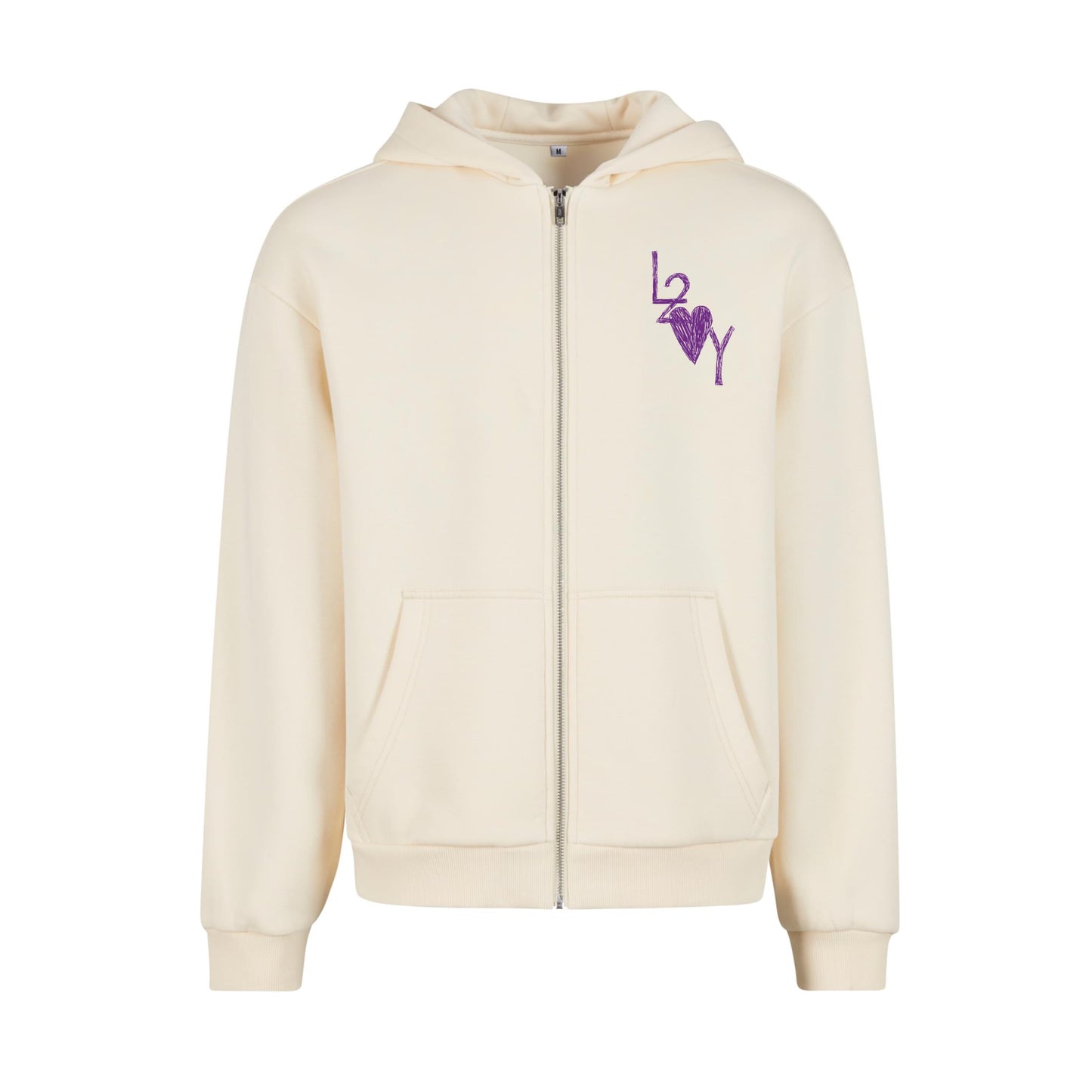 Fluffy Zip Hoodie Basic sand