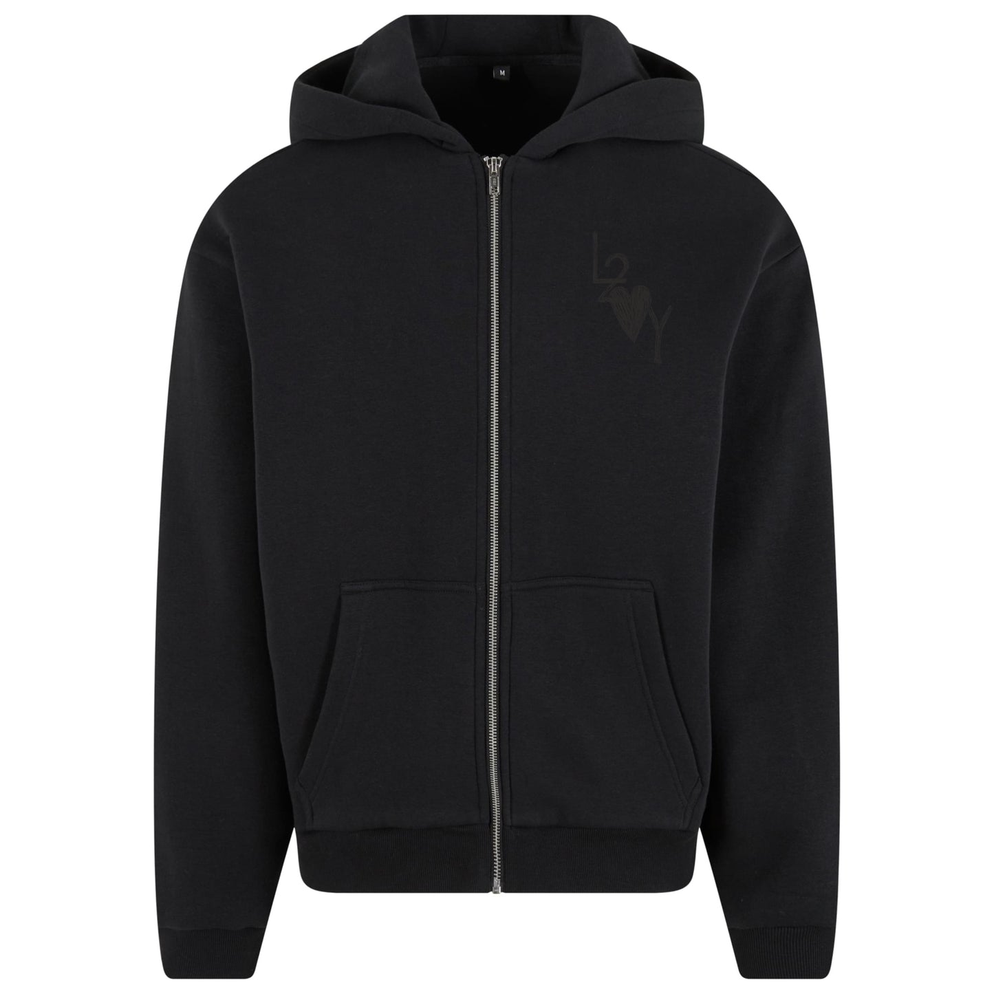 Fluffy Zip Hoodie Basic schwarz