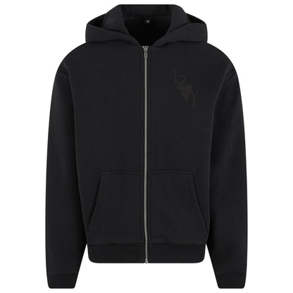 Fluffy Zip Hoodie Basic schwarz