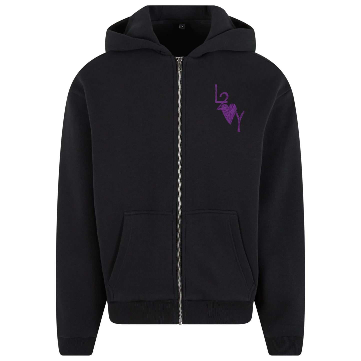 Fluffy Zip Hoodie Basic schwarz
