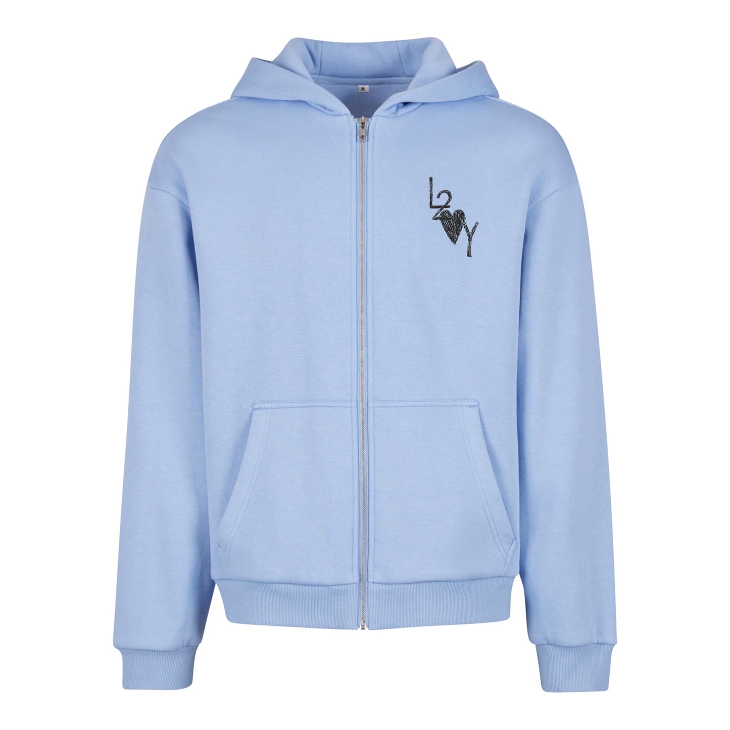 Fluffy Zip Hoodie Basic blau