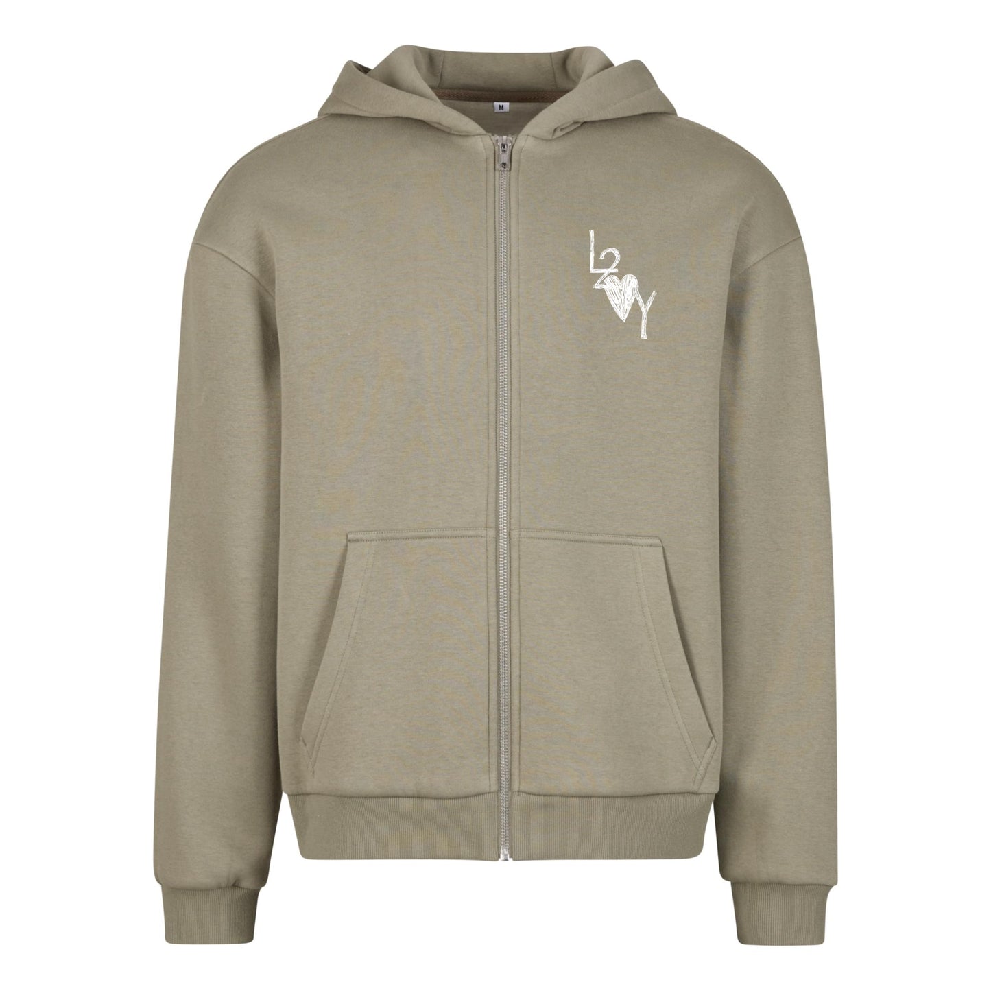 Fluffy Zip Hoodie Basic olive