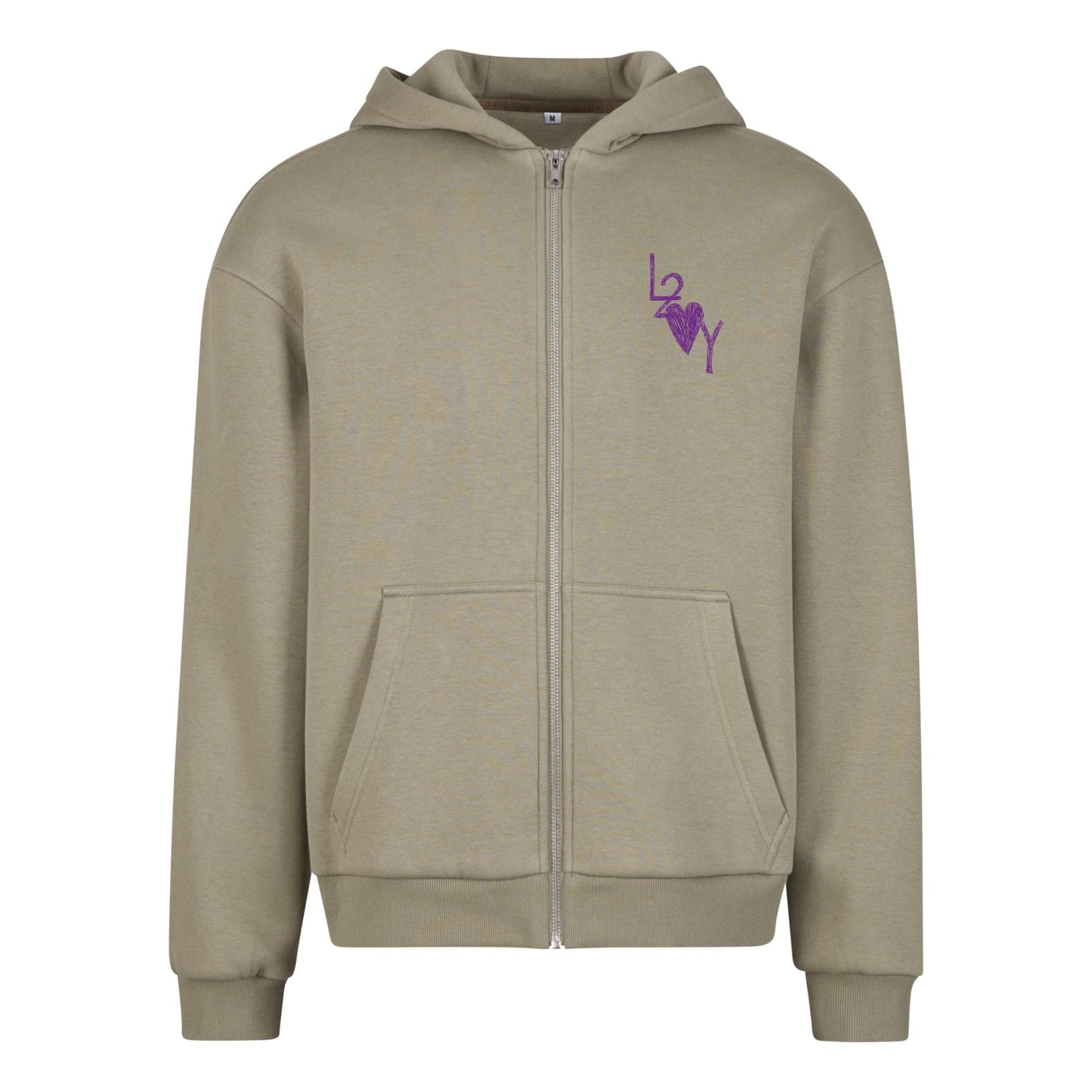 Fluffy Zip Hoodie Basic olive