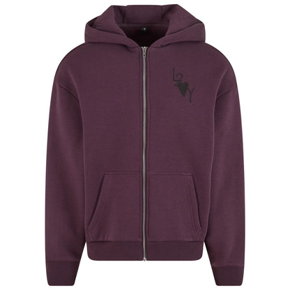 Fluffy Zip Hoodie Basic lila