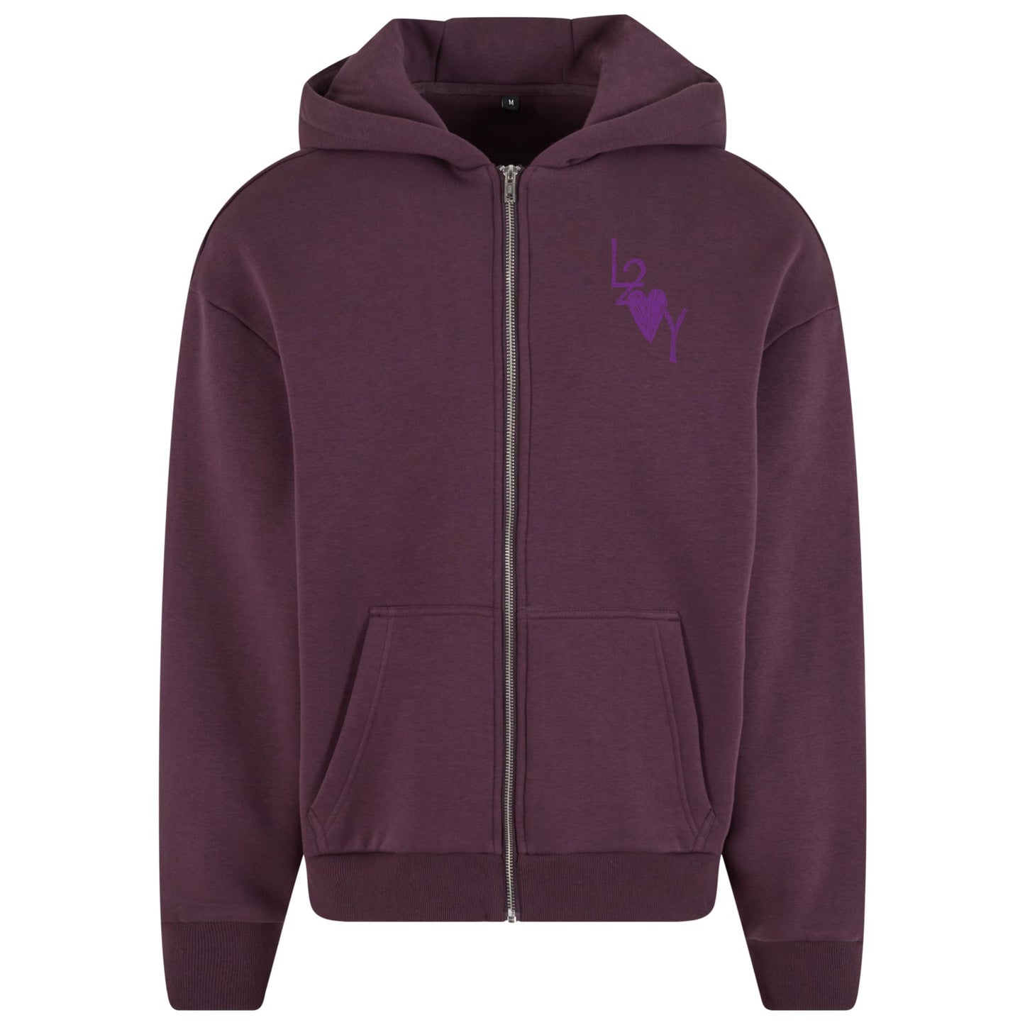 Fluffy Zip Hoodie Basic lila