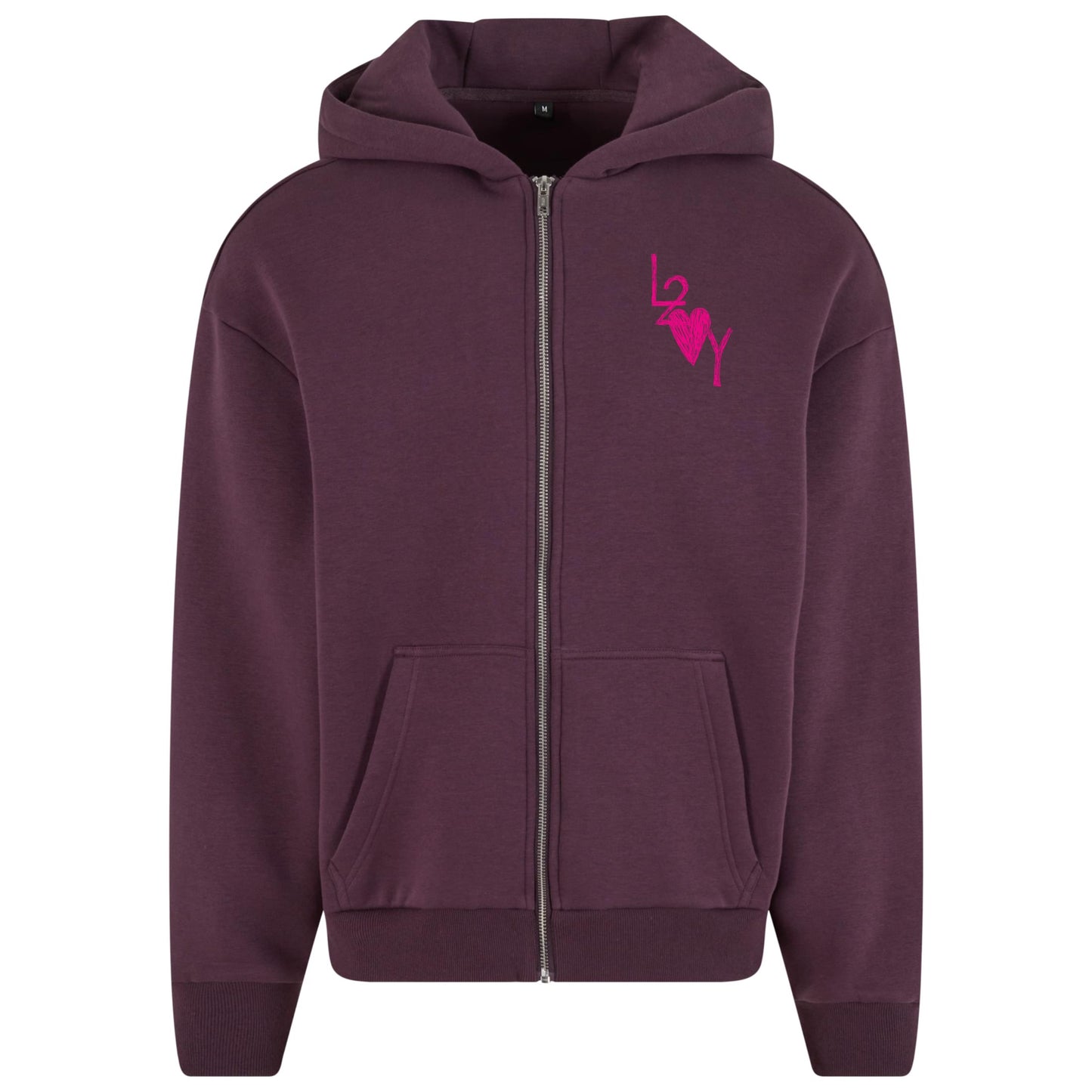 Fluffy Zip Hoodie Basic lila